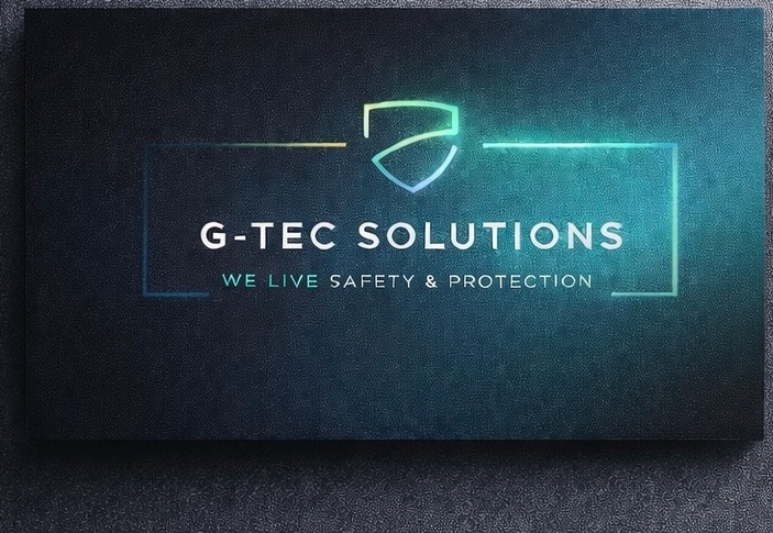 Markenmotiv von G-TEC Solutions im Look der Visitenkarte